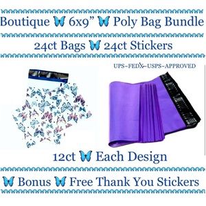 24ct~6x9” ~Poly Mailer Bags 🦋🆕🦋
2~Designs 🦋 24ct Free Thank You Stickers …